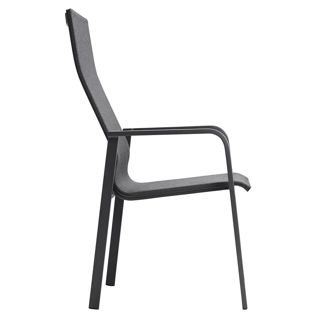 OUTLIV. Julia Stapelsessel Hoch Aluminium/Textilene Anthrazit/Coal 3 OUTLIV. Julia Stapelsessel Hoch Aluminium/Textilene Anthrazit/Coal - Image 3