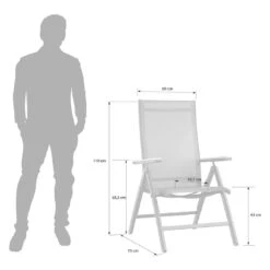 OUTLIV. Kobe Klappsessel Aluminium/Textilene Anthrazit -Gartenmöbel Verkauf outliv kobe klappsessel aluminium textilene 1340793 9