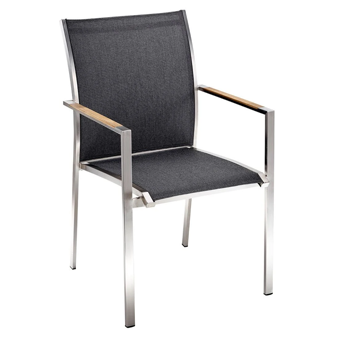 OUTLIV. Kreta Stapelsessel Edelstahl/Textilene Silber/Coal 1 OUTLIV. Kreta Stapelsessel Edelstahl/Textilene Silber/Coal
