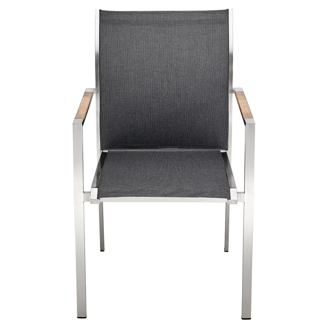 OUTLIV. Kreta Stapelsessel Edelstahl/Textilene Silber/Coal 2 OUTLIV. Kreta Stapelsessel Edelstahl/Textilene Silber/Coal - Image 2