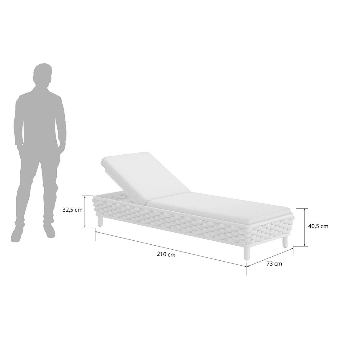 OUTLIV. Leon Gartenliege Aluminium/Rope/Olefin Beige 12 OUTLIV. Leon Gartenliege Aluminium/Rope/Olefin Beige - Image 12