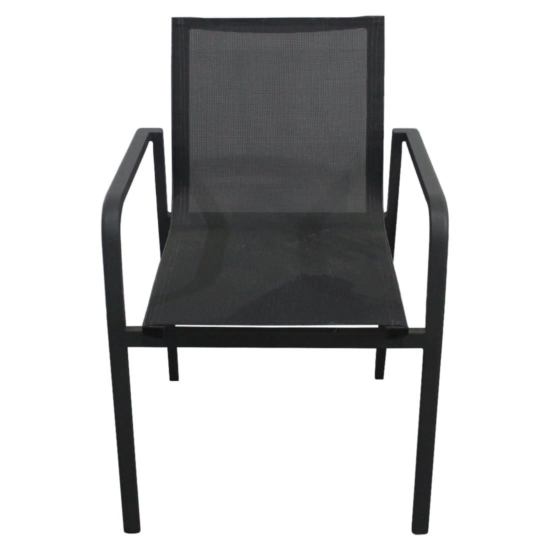 OUTLIV. Santa Monica Stapelsessel Aluminium/Textilene Anthrazit 2 OUTLIV. Santa Monica Stapelsessel Aluminium/Textilene Anthrazit - Image 2