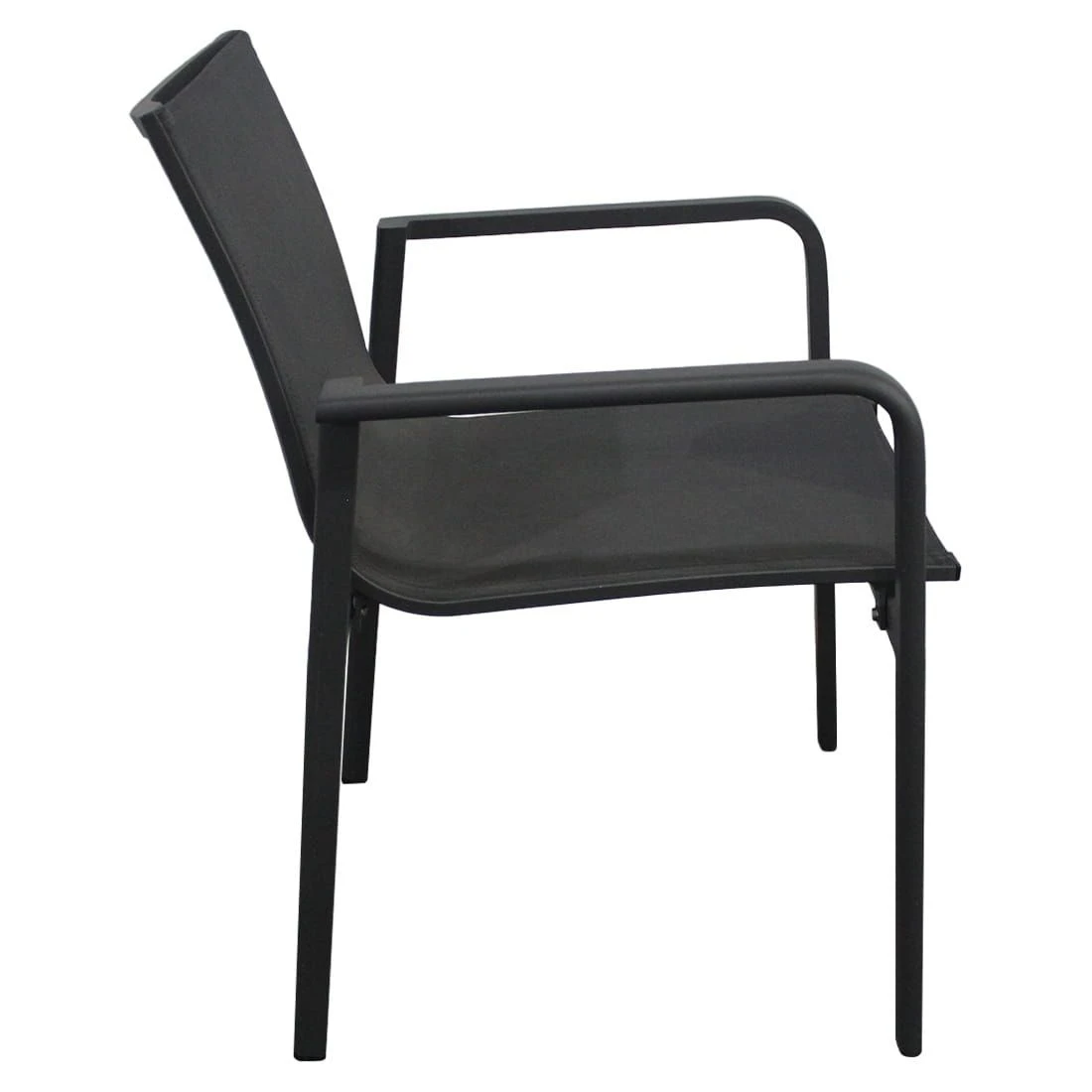 OUTLIV. Santa Monica Stapelsessel Aluminium/Textilene Anthrazit 3 OUTLIV. Santa Monica Stapelsessel Aluminium/Textilene Anthrazit - Image 3