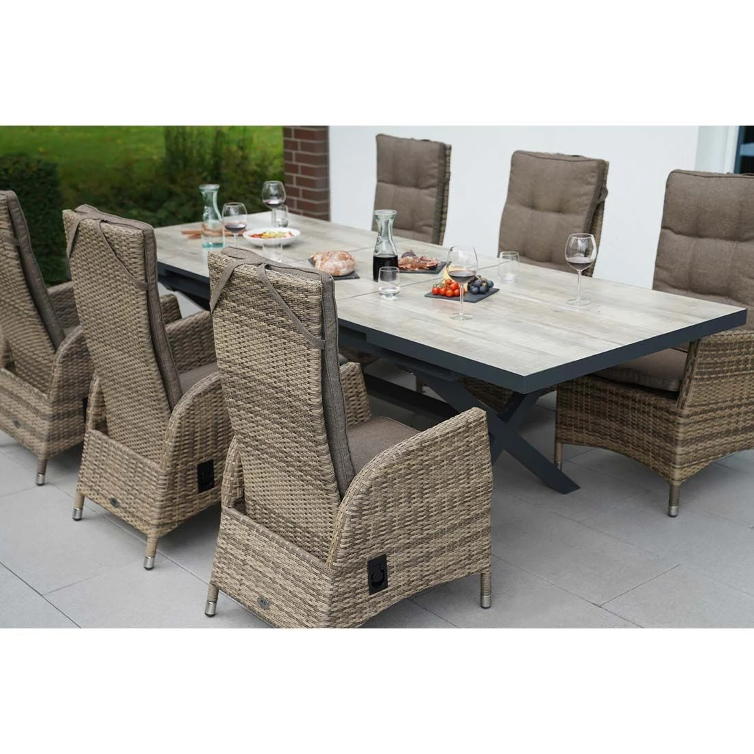 Ploß Nizza Gartensessel Geflecht/Polster Natur-Beige-Braun-Meliert/Savanna 3 Ploß Nizza Gartensessel Geflecht/Polster Natur-Beige-Braun-Meliert/Savanna - Image 3