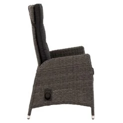 Ploß Rocking Gartensessel Geflecht Inkl. Polster Grau-Braun Meliert/Anthrazit -Gartenmöbel Verkauf ploss rocking dining verstell sessel geflecht grau braun meliert polster anthrazit 3