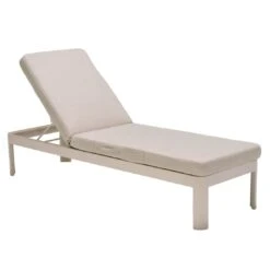 LifestyleGarden Portals Gartenliege Aluminium/Olefin Korallensand-Matt/Pergament