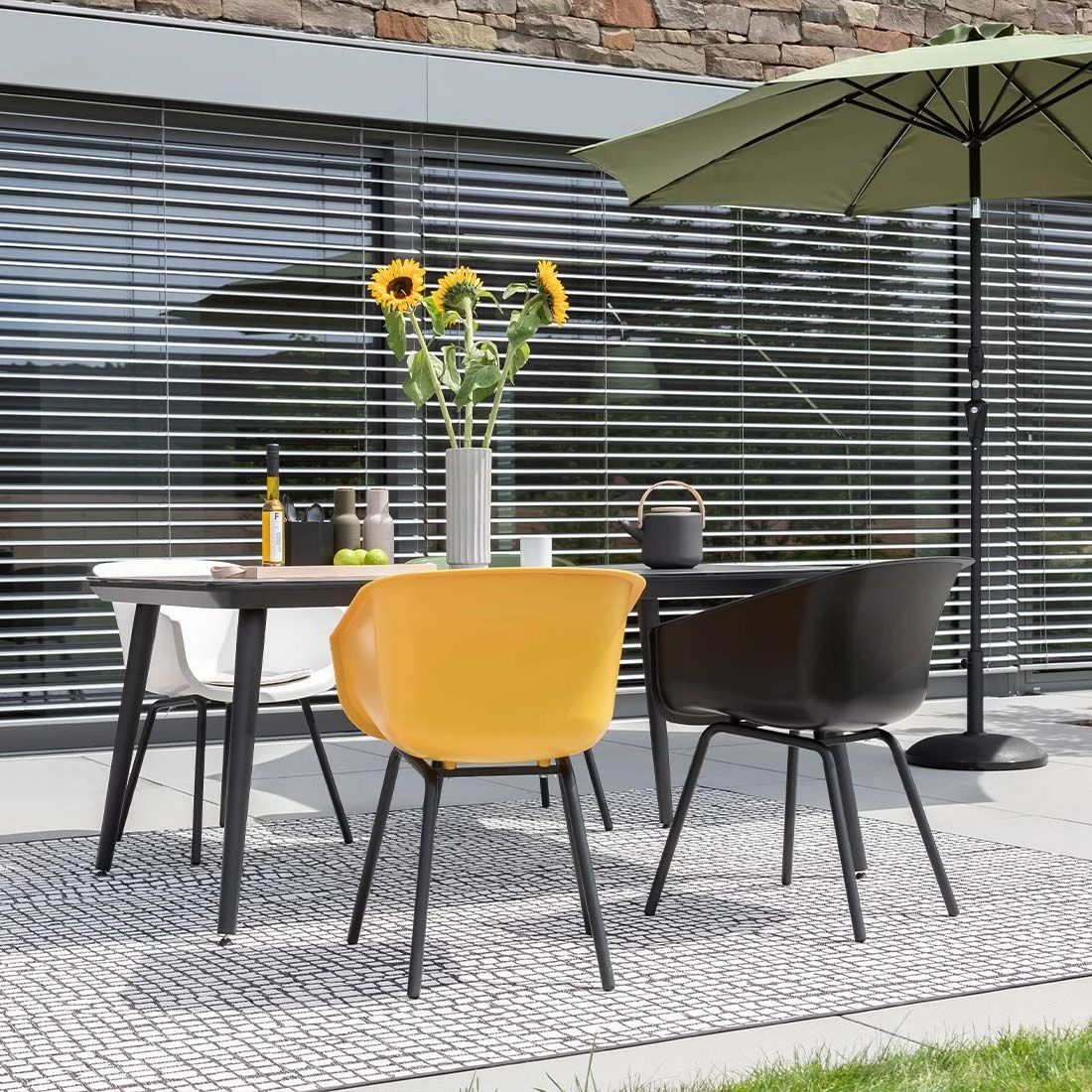 Schöner Wohnen Texel Gartensessel Aluminium/Kunststoff Schwarz 4 Schöner Wohnen Texel Gartensessel Aluminium/Kunststoff Schwarz - Image 4