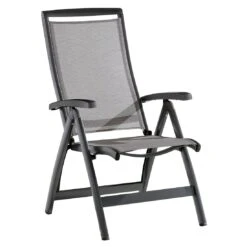 Sieger Royal Klappsessel Aluminium/Textilux® Eisengrau/Hellgrau