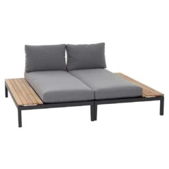 Siena Garden Alvida Gartenliege Links Aluminium/Polyester Matt Anthrazit/Grau -Gartenmöbel Verkauf siena garden alvida loungeliege links aluminium polyester inkl kissen 1427418 8