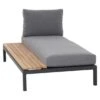 Siena Garden Alvida Gartenliege Rechts Aluminium/Polyester Matt Anthrazit/Grau