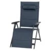 Siena Garden Premium XL Camping Relaxliege Aluminium/2D Mesh Anthrazit/Dunkelblau