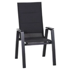 Siena Garden Milano Stapelsessel Aluminium/Ranotex®-Gewebe Matt Anthrazit/Grau