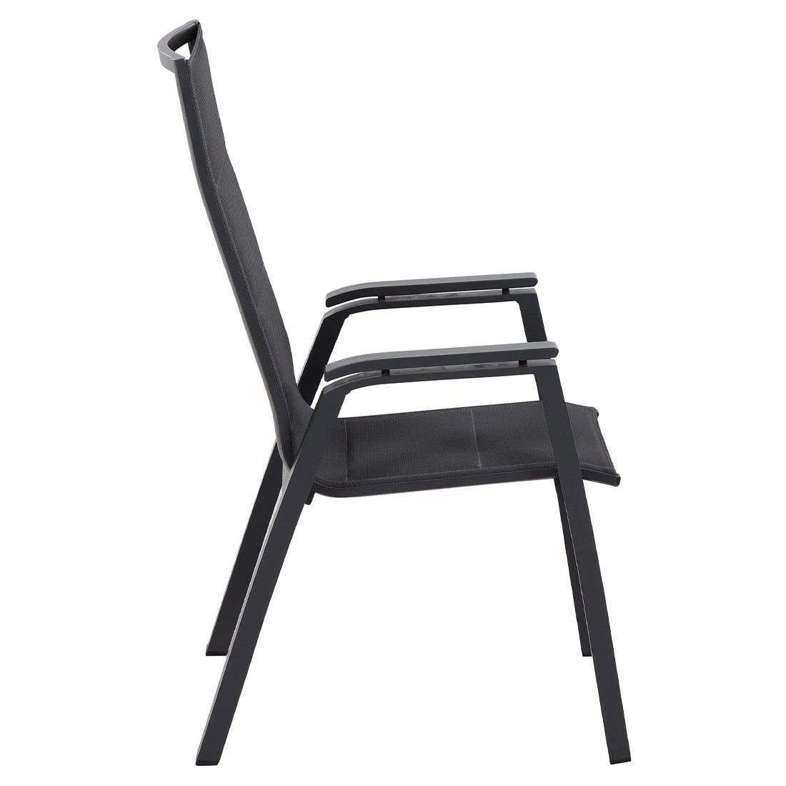 Siena Garden Milano Stapelsessel Aluminium/Ranotex®-Gewebe Matt Anthrazit/Grau 4 Siena Garden Milano Stapelsessel Aluminium/Ranotex®-Gewebe Matt Anthrazit/Grau - Image 4