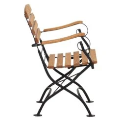 Siena Garden Peru III Klappsessel Stahl/Robinie Schwarz/Natur -Gartenmöbel Verkauf siena garden peru iii klappsessel stahl robinie 1391514 3