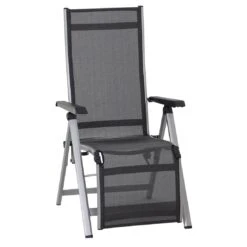 Siena Garden Tesoro Relaxsessel Aluminium/Ranotex®-Gewebe Silber/Grau