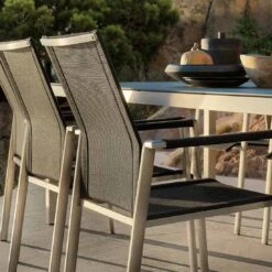 Solpuri Dance Stapelsessel Edelstahl/Textilene Silber/Coal -Gartenmöbel Verkauf solpuri dance stapelsessel edelstahl textilene 1475015 10