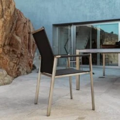 Solpuri Dance Stapelsessel Edelstahl/Textilene Silber/Coal -Gartenmöbel Verkauf solpuri dance stapelsessel edelstahl textilene 1475015 14