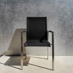 Solpuri Dance Stapelsessel Edelstahl/Textilene Silber/Coal -Gartenmöbel Verkauf solpuri dance stapelsessel edelstahl textilene 1475015 16