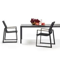 Solpuri Foxx Stapelsessel Aluminium/Textilene/Teak Anthrazit/Coal -Gartenmöbel Verkauf solpuri foxx stapelsessel aluminium textilene teak 1465621 6