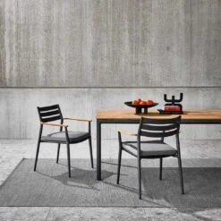 Solpuri Pia Stapelsessel Aluminium/Teak Inkl. Kissen Anthrazit/Natur -Gartenmöbel Verkauf solpuri pia stapelsessel aluminium teak inkl kissen 1470340 4