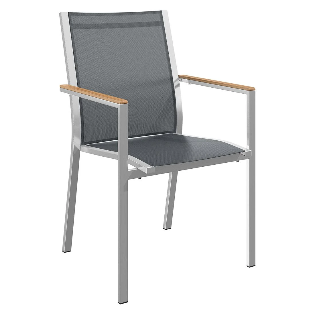 Stern Cardiff Stapelsessel Edelstahl/Textilene Silbergrau 1 Stern Cardiff Stapelsessel Edelstahl/Textilene Silbergrau