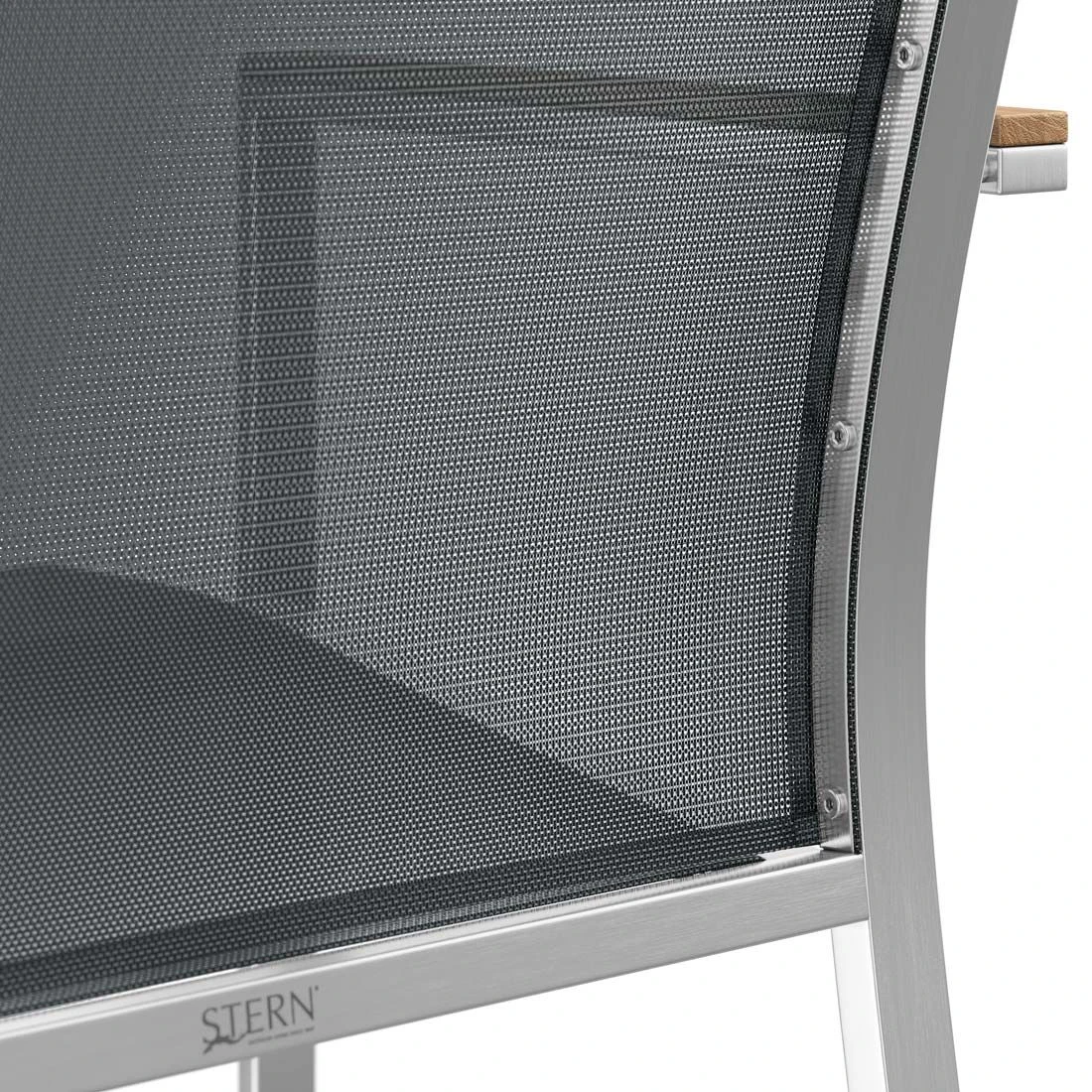 Stern Cardiff Stapelsessel Edelstahl/Textilene Silbergrau 9 Stern Cardiff Stapelsessel Edelstahl/Textilene Silbergrau - Image 9