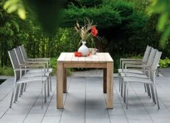 Stern Cardiff Stapelsessel-Set 4-tlg. Edelstahl/Textilene Taupe -Gartenmöbel Verkauf stern cardiff stapelsessel set 4tlg edelstahl textilene 973888 3