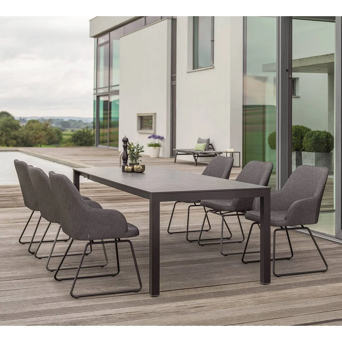 Stern Hector Gartensessel Edelstahl/Outdoorstoff Schwarz Matt/Seidenschwarz 2 Stern Hector Gartensessel Edelstahl/Outdoorstoff Schwarz Matt/Seidenschwarz - Image 2