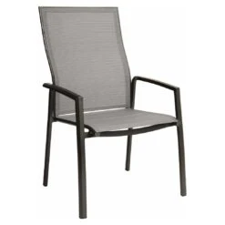 Stern Kari Plus Stapelsessel Aluminium/Textilene Anthrazit/Silber