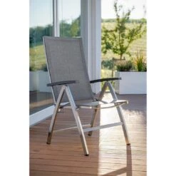 Stern Mika Klappsessel Hoch Edelstahl/Textilene Silber/Leinen-Grau -Gartenmöbel Verkauf stern mika klappsessel hoch edelstahl textilene 1395012 7