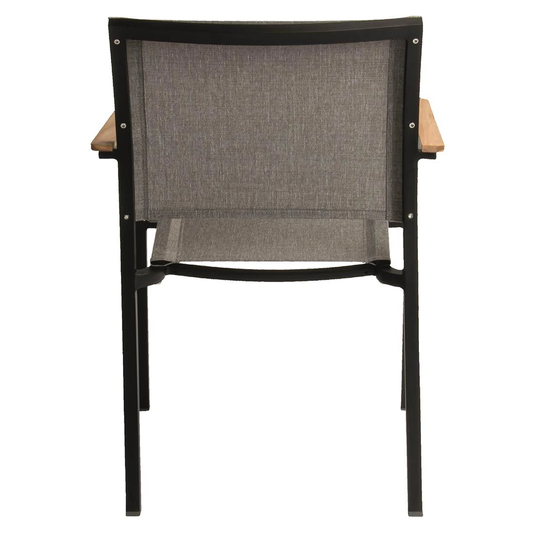 Stern Tilo Dining Stapelsessel Aluminium/Textilene Schwarz Matt/Leinen Grau 6 Stern Tilo Dining Stapelsessel Aluminium/Textilene Schwarz Matt/Leinen Grau - Image 6