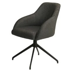 Stern Turn Gartensessel Drehbar Aluminium/Polyacryl Schwarz Matt/Seidenschwarz -Gartenmöbel Verkauf stern turn diningsessel drehbar aluminium outdoorstoff 1362848 3