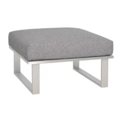 Zebra Belvedere Hocker Edelstahl/Olefin Edelstahl/Grau