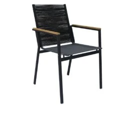 Zebra Ben Stapelsessel Edelstahl/Textilene Graphit/Ash Grey