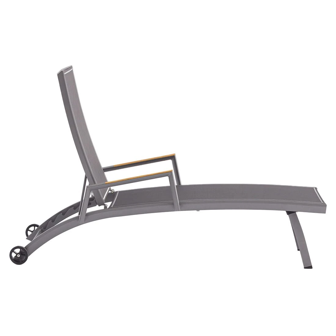 Zebra Fly Gartenliege Aluminium/Textilene Elegance Grey/Dark Grey 2 Zebra Fly Gartenliege Aluminium/Textilene Elegance Grey/Dark Grey - Image 2