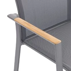 Zebra Fly Stapelsessel Aluminium/Textilene Elegance Grey/Dark Grey -Gartenmöbel Verkauf zebra fly stapelsessel aluminium textilene 1353509 5