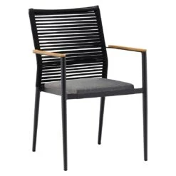 Zebra Spider Stapelsessel Aluminium/Rope Graphit