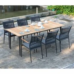 Zebra Spider Stapelsessel Aluminium/Rope Graphit -Gartenmöbel Verkauf zebra spider gartensessel aluminium rope teak al graphit 1089729 3